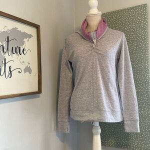 Lululemon Purple & Gray Reversible In A Cinch Long Sleeve Pullover Size Medium